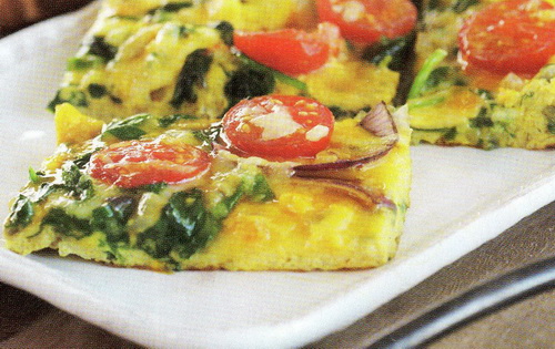 Omletas su špinatais ir picarela