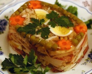 Patiekalas "Liežuvis drebučiuose"
