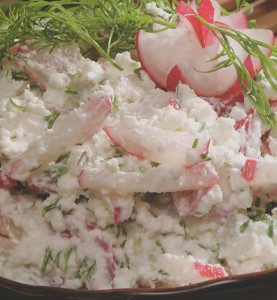 Ridikėlių salotos su varške
