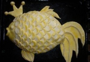 Žuvies pyragas „Auksinė žuvelė“