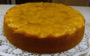 Mandarininis pyragas iš bananinės tešlos