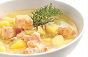 Sriuba iš lašišų galvų ir filė „Žvejo sriuba“ 