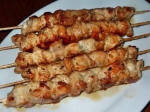 Vištienos šašlykas keptas orkaitėje