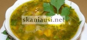 Raugintų agurkų sriuba su inkstais 